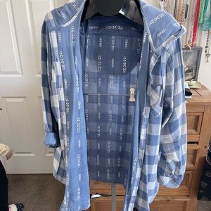 SOLD!!!Two different button up hooded tops